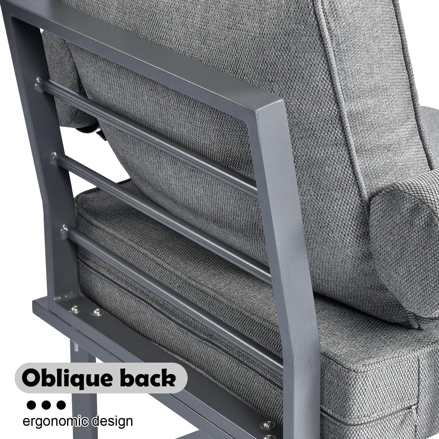 HOOOWOOO Aluminum Patio Furniture Set Outdoor Patio Conversation Set,7 Pieces Weather Resistant Outdoor Furniture Sofa Set with Armrest Cushion,Gray Frame Gray Cushion : Patio, Lawn & Garden