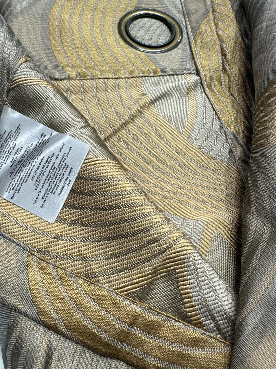 Royal Tradition Savanna 104-Inch Wide x 63-Inch Long, Jacquard Set of 2 Grommet Top Curtains, Mocha