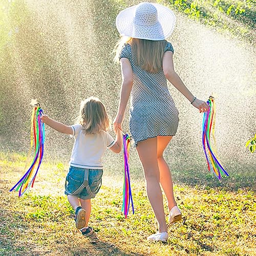 Miniatura 3 de Cometa de cinta de mano de color arcoíris, campanas de cinta, varita de viento, cinta bailarina, serpentina para niños, regalos de baby shower,