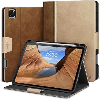 KingBlanc Book-Style Case for iPad Pro 11-inch M5 2025/M4 2024, Beige