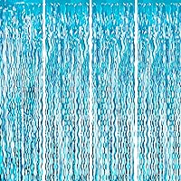 Vista 36 de GOER - Cortinas de tiras metálicas/oropel para fiestas, telón de fondo para fotos, cumpleaños, graduaciones, Año Nuevo, bodas, de 3.2 x 9.8 pies