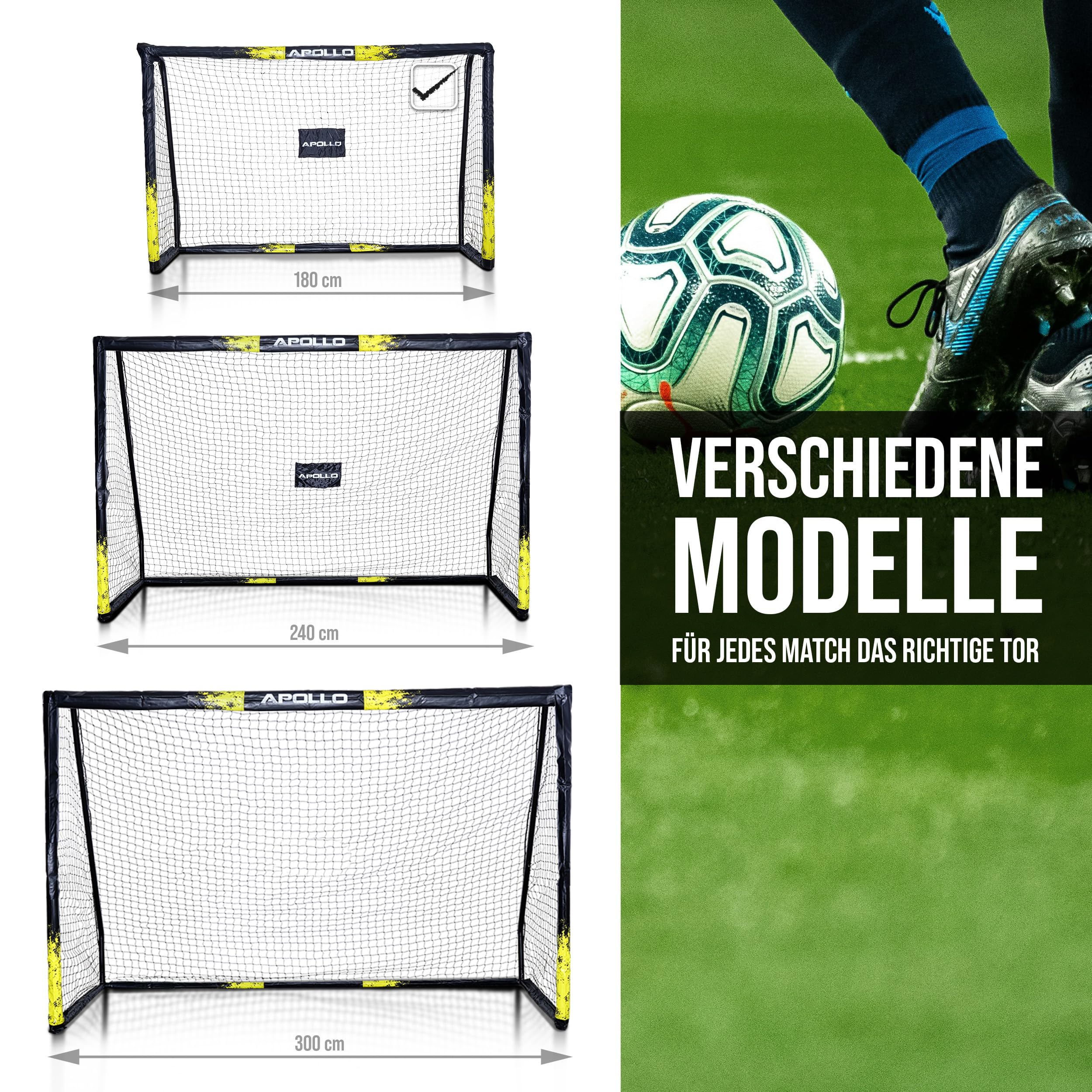 But de Football Apollo Goal Master 300 cm pour Enfants Adultes Jardin