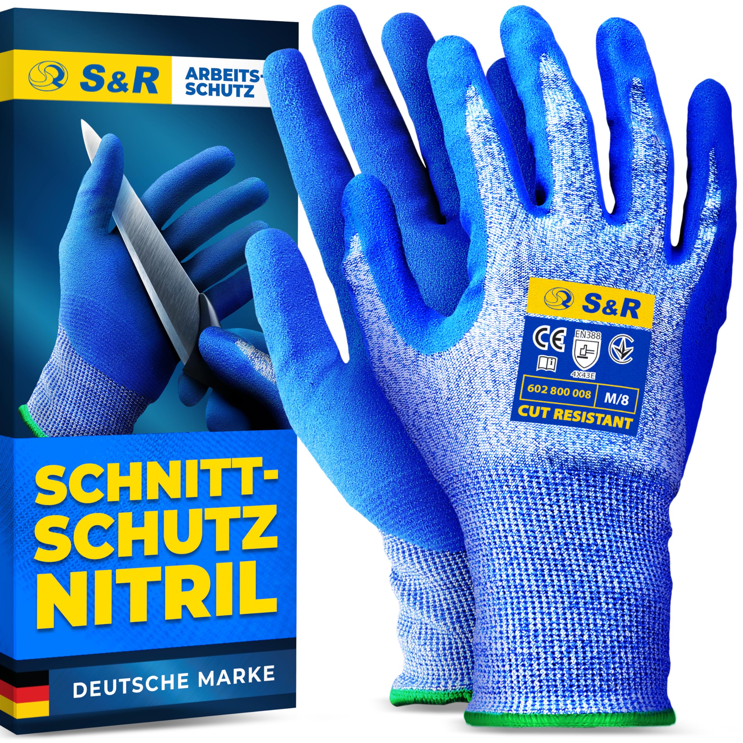 Nitras Schnittschutzhandschuhe CUT3 grau/schwarz – Dress and Safe