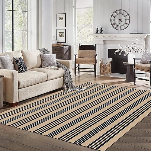 Miniatura 75 de IOHOUZE - Tapete a cuadros estilo búfalo de 5 x 8 pies para interiores y exteriores, lavable, para sala, tapete de bienvenida primavera-verano