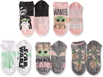STAR WARS Womens Classic 5 Pack No Show Ankle Socks