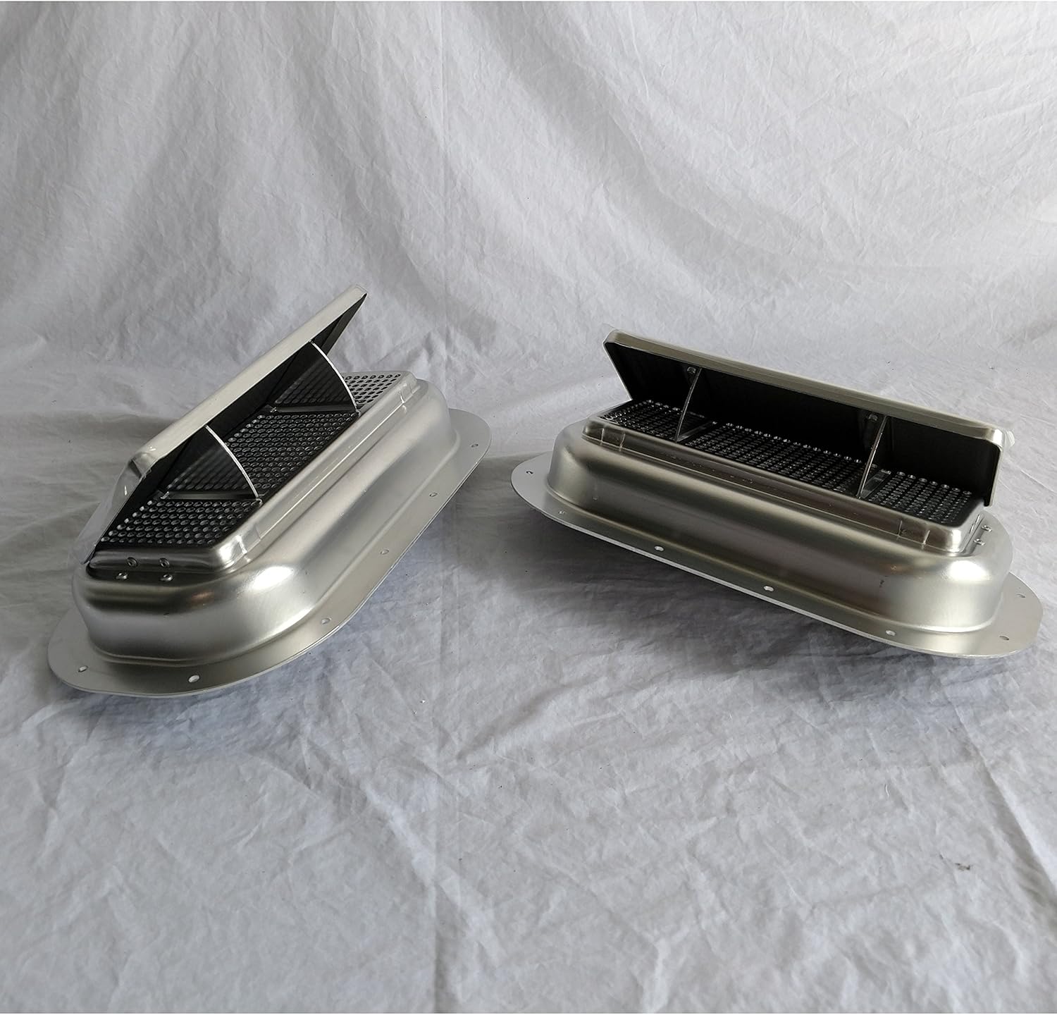 1 Pair Aluminum Air Flow High Popup Roof Vent Horse Cargo Trailer RV w