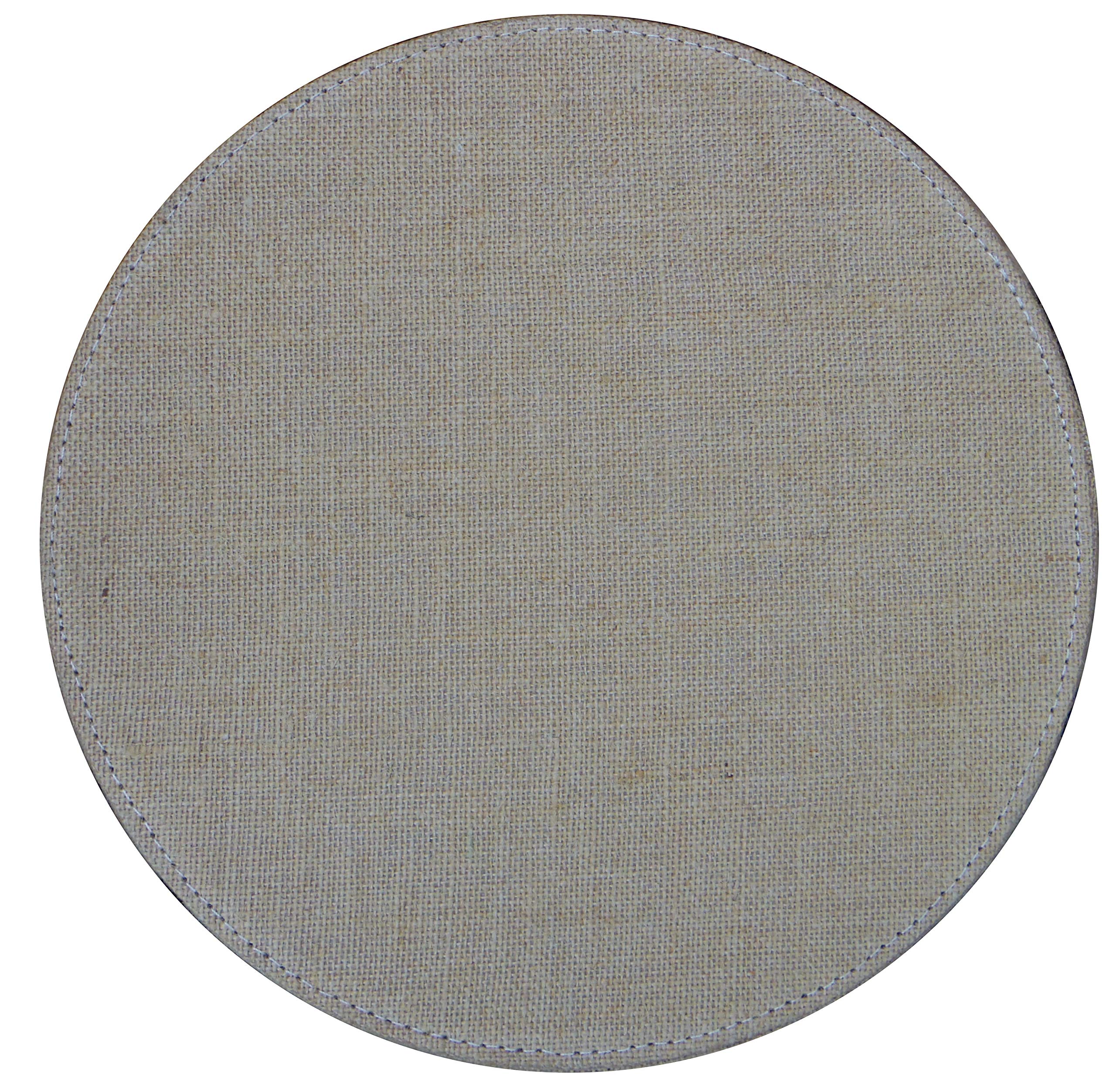 Holzkorb aus Jute beige und Filz grau rund von TermaTech