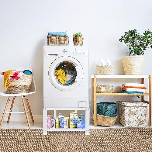 Miniatura 6 de Royxen Pedestal de lavandería de 16 pulgadas de altura, ajuste universal, capacidad de 710 libras, base de lavadora, base de secadora, plataforma