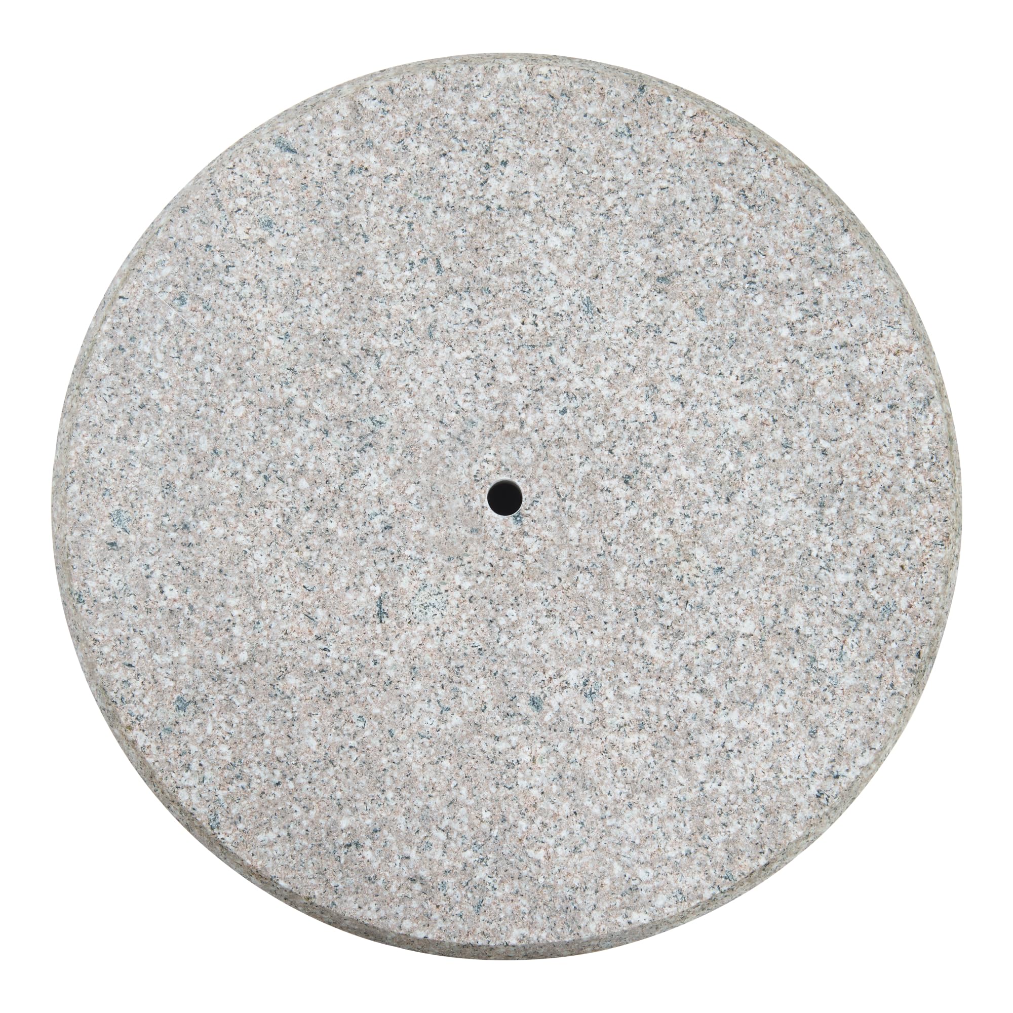 casa.pro Soporte de Sombrilla para Terraza con 2 Tornillos de Bloqueo Base para Parasol Apto para Poste con Diámetro: 25/32/38/49 mm Duradera Natural Plástico Redonda Granito Ø38x9cm - Gris