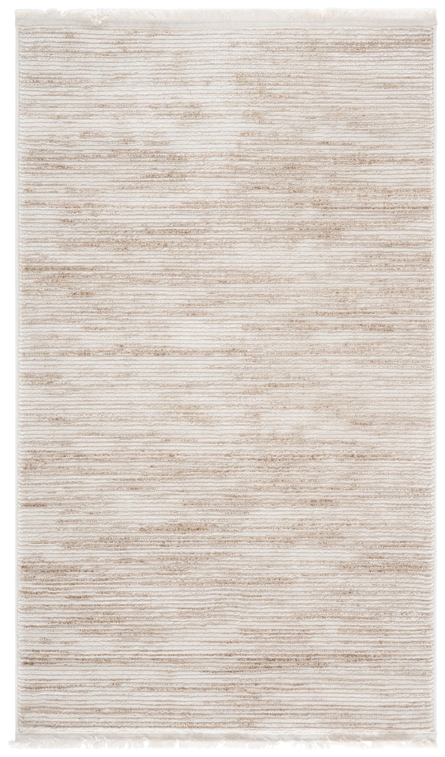 SAFAVIEH Geometric Rug for Living Room, Dining Room, Bedroom - Whisper Collection, Short Pile, in Ivory, 122 X 183 cm