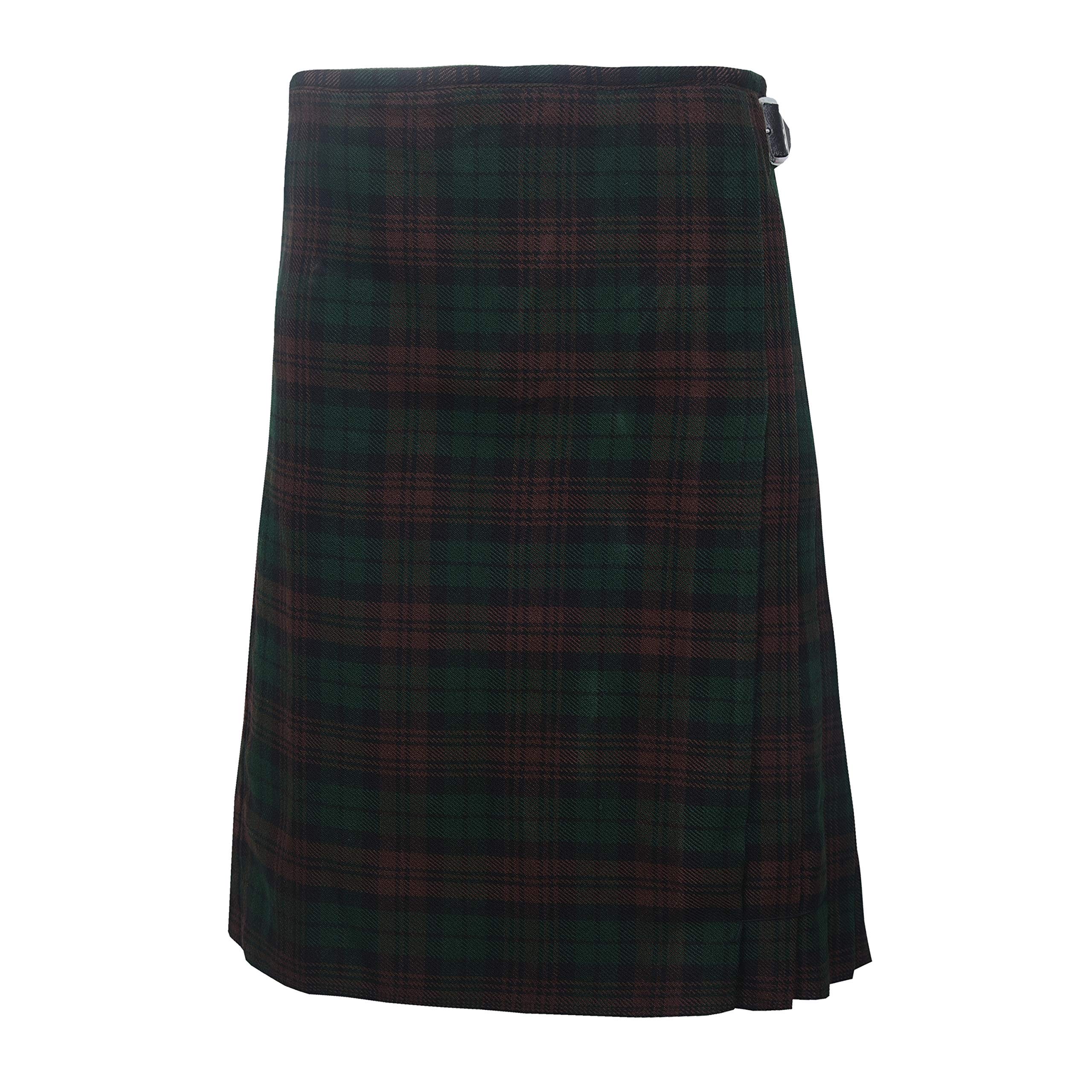 Shyne Kilts U.k Men's Brown Watch 5 Yard Scottish Kilts 13Oz Highland Casual Tartan Kilt - (36")