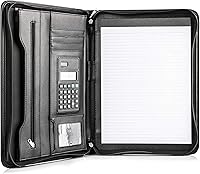 Vista 10 de Cossini portafolio comercial / portadocumentos de cuero PU premium con cierre y manga interior con tableta de 10.1 pulgadas