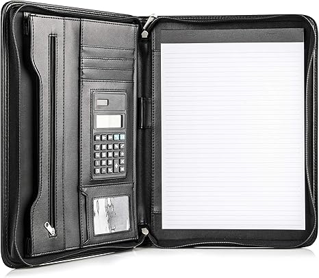 Cours de jeux PUCPR à la GDC 2026 7 91sei2ybemL. AC SX466 Cossini Black Superior Vegan Leather Business Portfolio with Zipper – Padfolio All-in-One. Smartest Protective 10.1 Inch Tablet Sleeve, Presentation Slot, Solar Calculator, Card Storage, Writing Pad