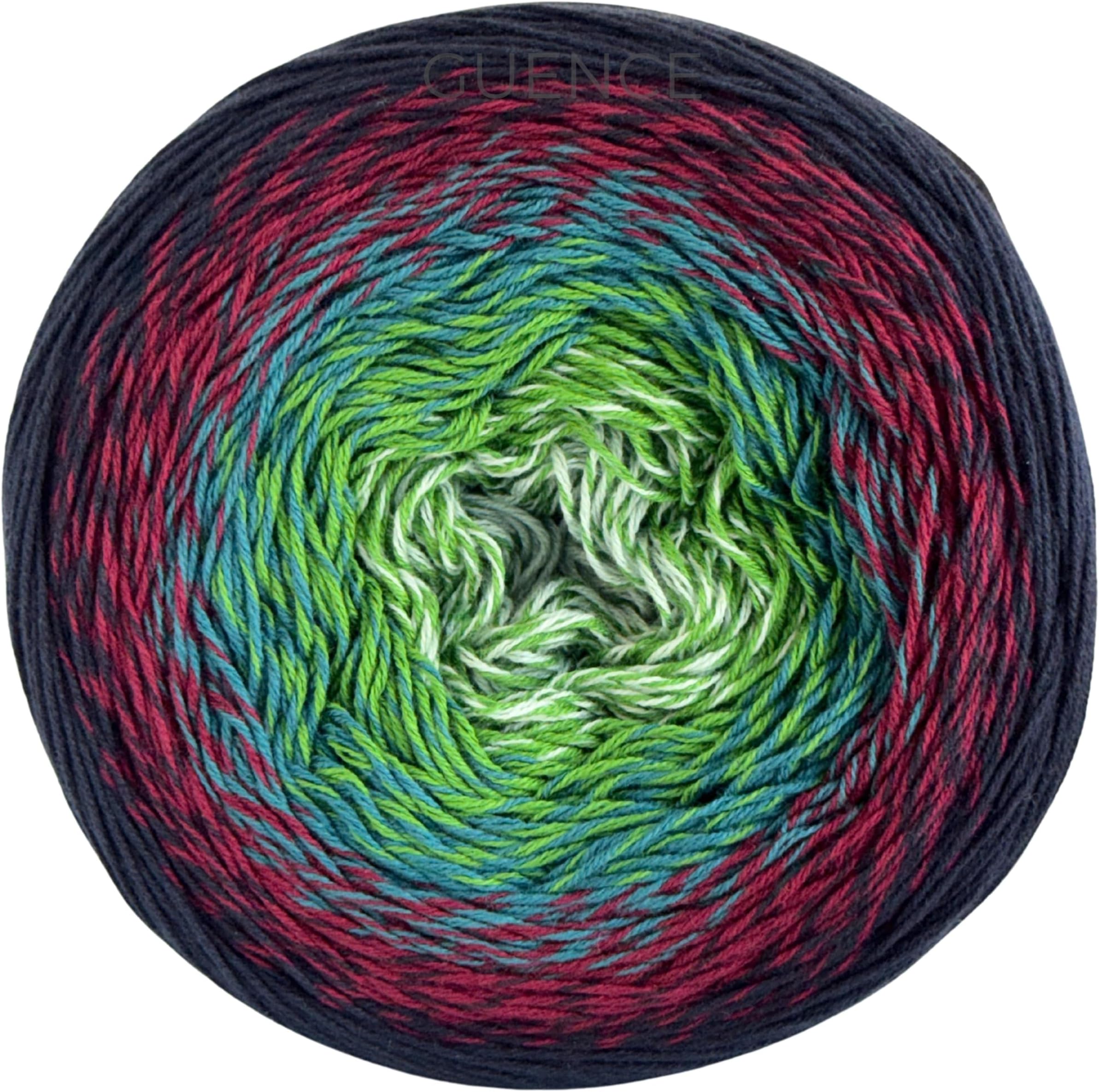 Yarn Art YarnArt Flowers Yarn 55% Cotton 45% Acrylic 250gr 1094yds Multicolor Cotton Yarn Rainbow Crochet Yarn Spring Summer - 1 Fine Sport Skein (266)