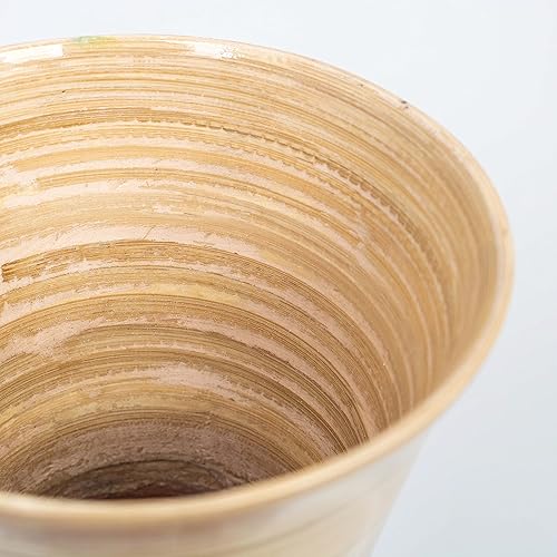 Miniatura 8 de Jarrón clásico de bambú de 24 pulgadas hecho a mano, para comedor, sala de estar, entrada, relleno de ramas o flores secas, verde brillante