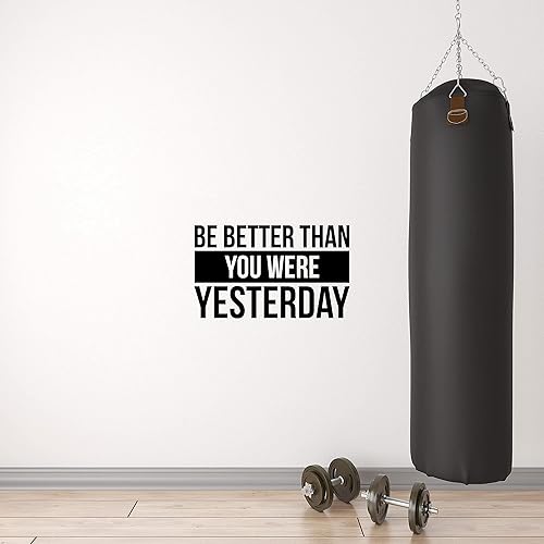 Miniatura 3 de My Vinyl Story Calcomanía de pared inspiradora con texto en inglés Be Better Than You were Yesterday (Be Better Than You were Yesterday)