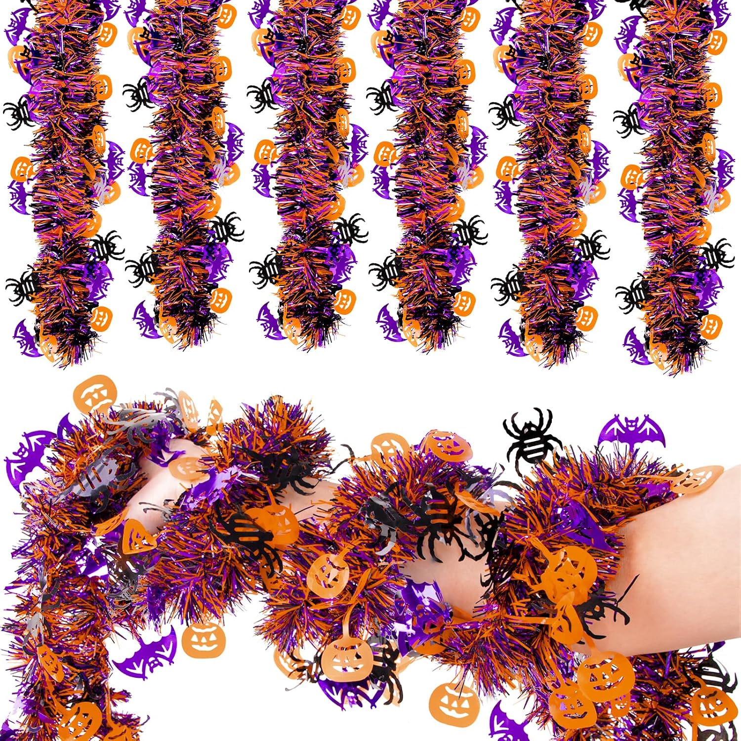 59.04FT 9PCS Valentines Pink Tinsel Garland Decorations for The Home - Valentine's Colorful Fringe Decor Valentine Outdoor Indoor Party Supplies