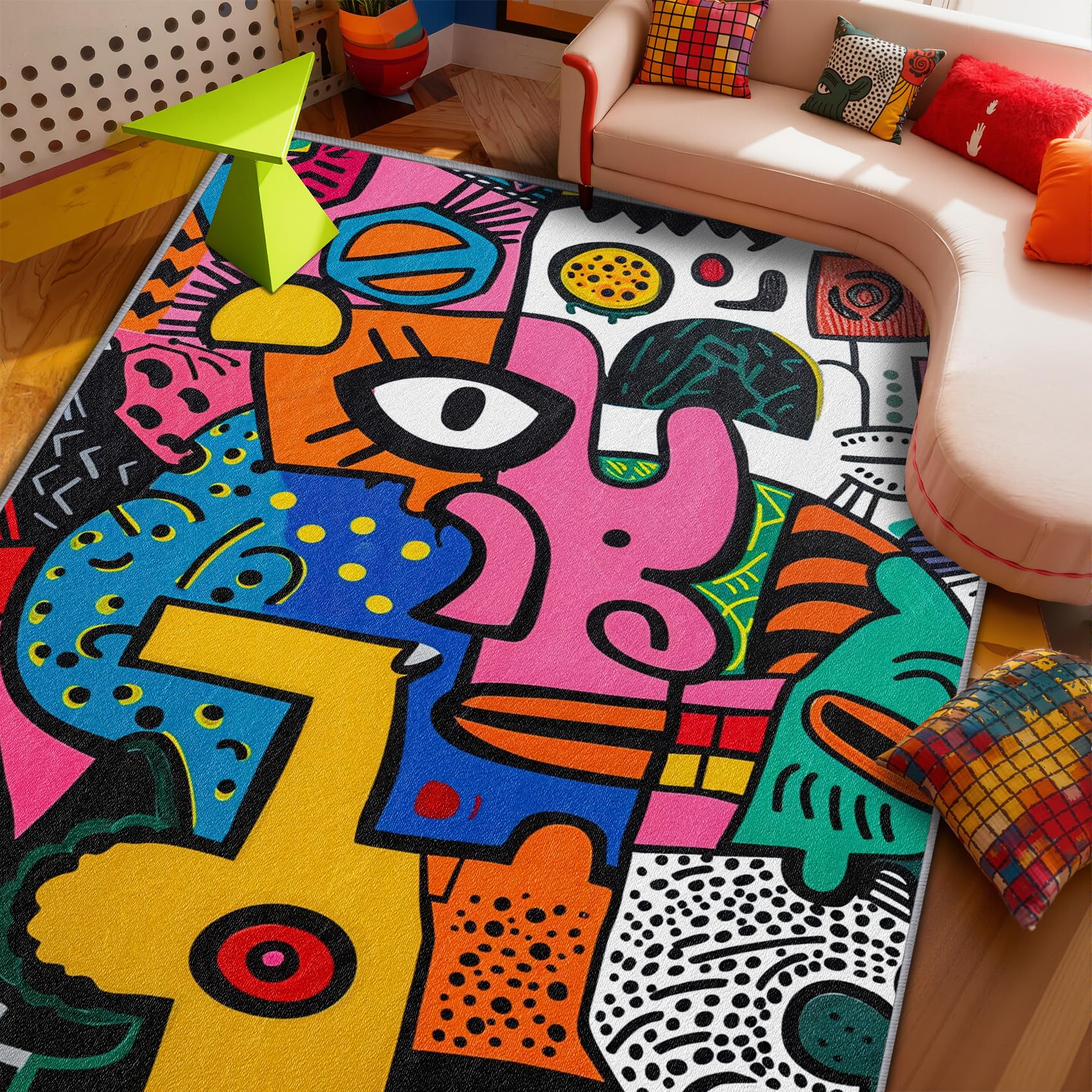 Amazon.com: SherAvant Abstract Rug 5x7-2x3 Rug - Abstract Rug