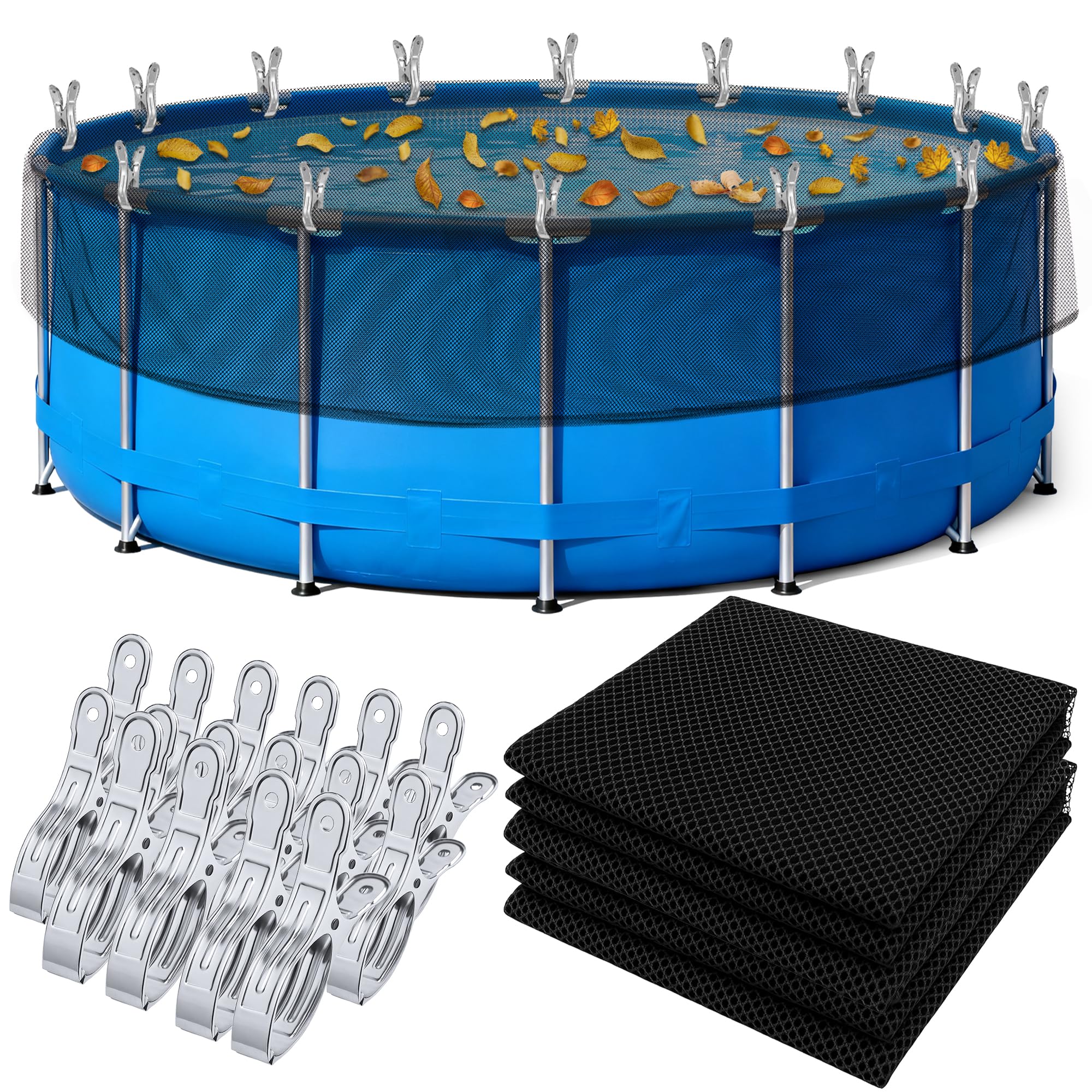 Photo 1 of YVVZHOU PANN Pool Leaf Net Cover with Metal Clips