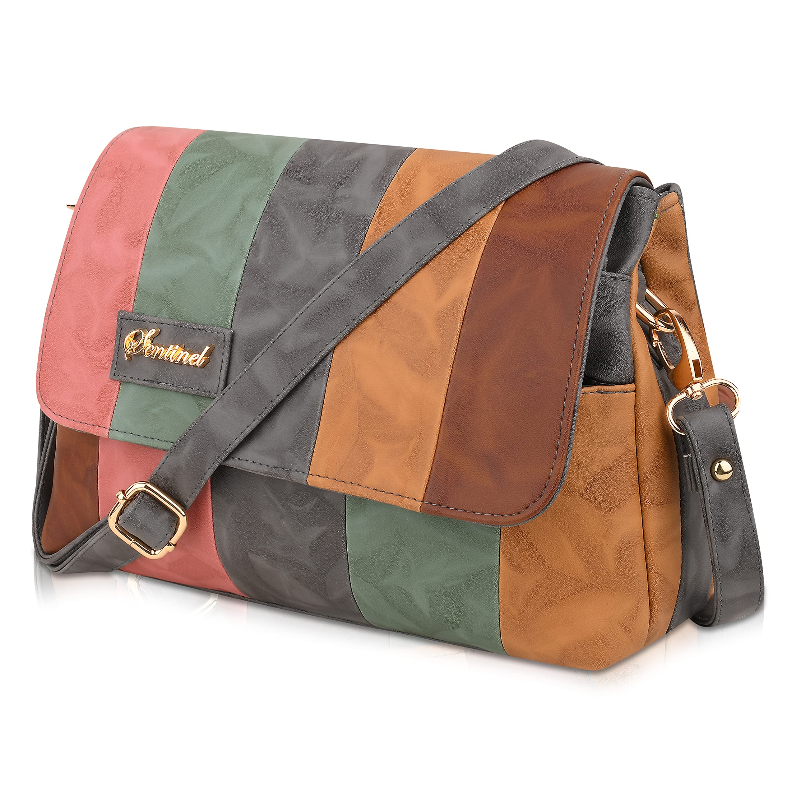 SENTINEL Colorblock Multicolor Women Sling Bag| Women Crossbody Shoulder Sling Bag| Sling Bag for Girls (B0C39B4NY8) Amazon Price History, Amazon Price Tracker