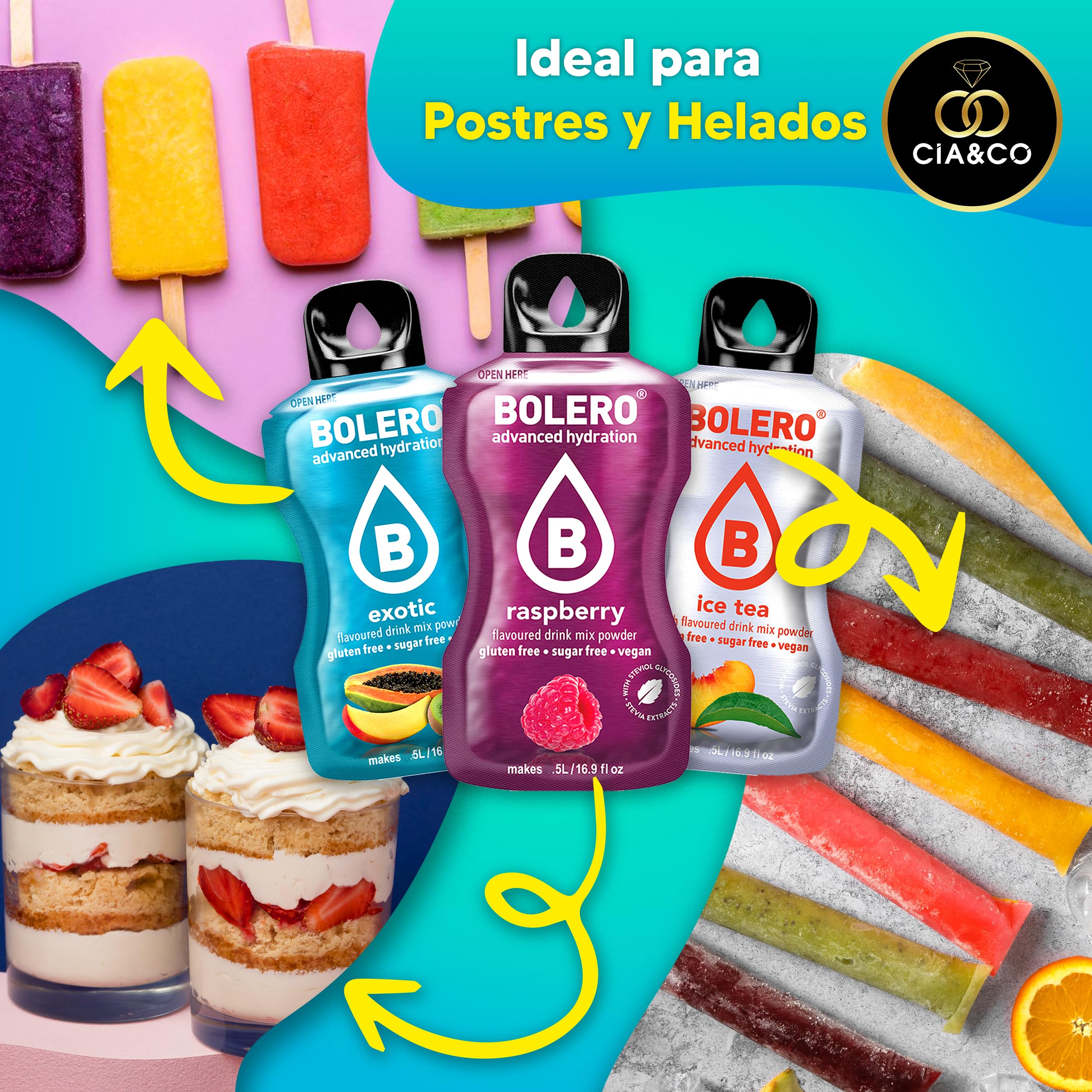24 x Bebida Bolero COLA Hidratante Sin Azucar (24x9 grs) + 30 Pepitas Saludables para una vida más sana by Cia&Co — view 8
