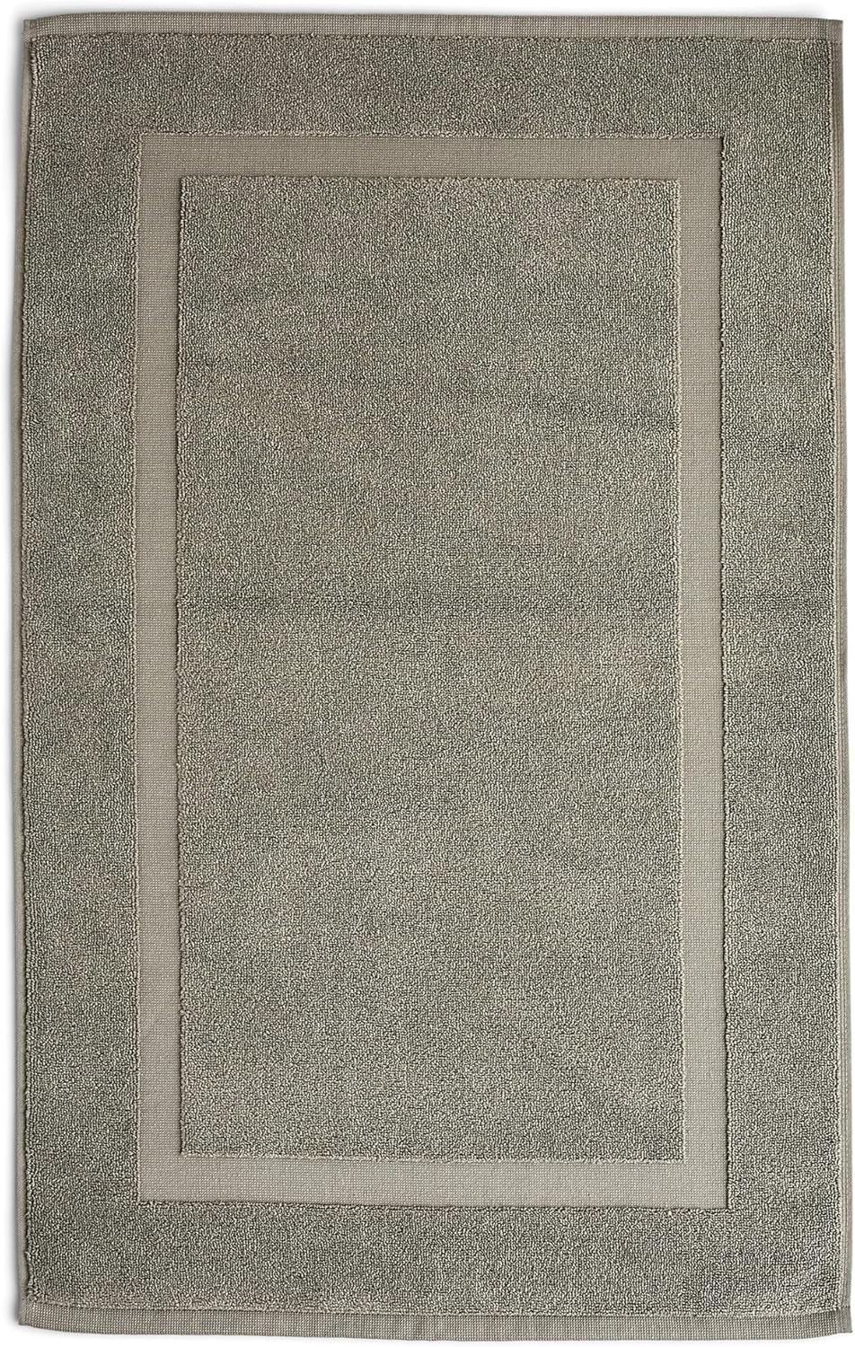 Preston Lane Douro Bath Mat – 100% Cotton, Plush & Absorbent Quick-Dry Bathroom Rug – Hotel-Quality Floor Mat for Shower or Tub, Made in Portugal, Alabaster