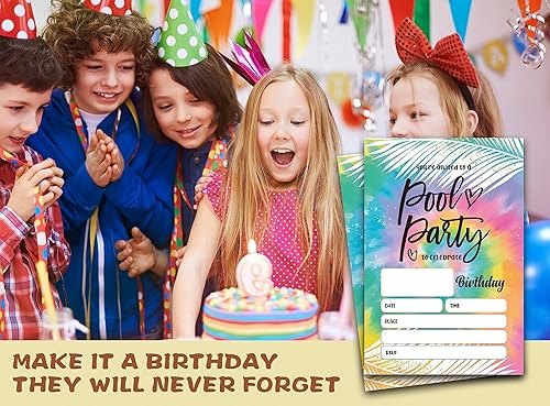 Miniatura 4 de Invitaciones para fiesta de cumpleaños de reptiles con sobres (4 x 6 pulgadas), paquete de 20 unidades, invitaciones para fiestas de cumpleaños