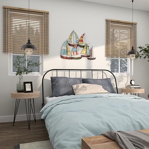 Miniatura 7 de Deco 79 Decoración de pared de barco de vela de metal, 33 x 3 x 26 pulgadas, multicolor