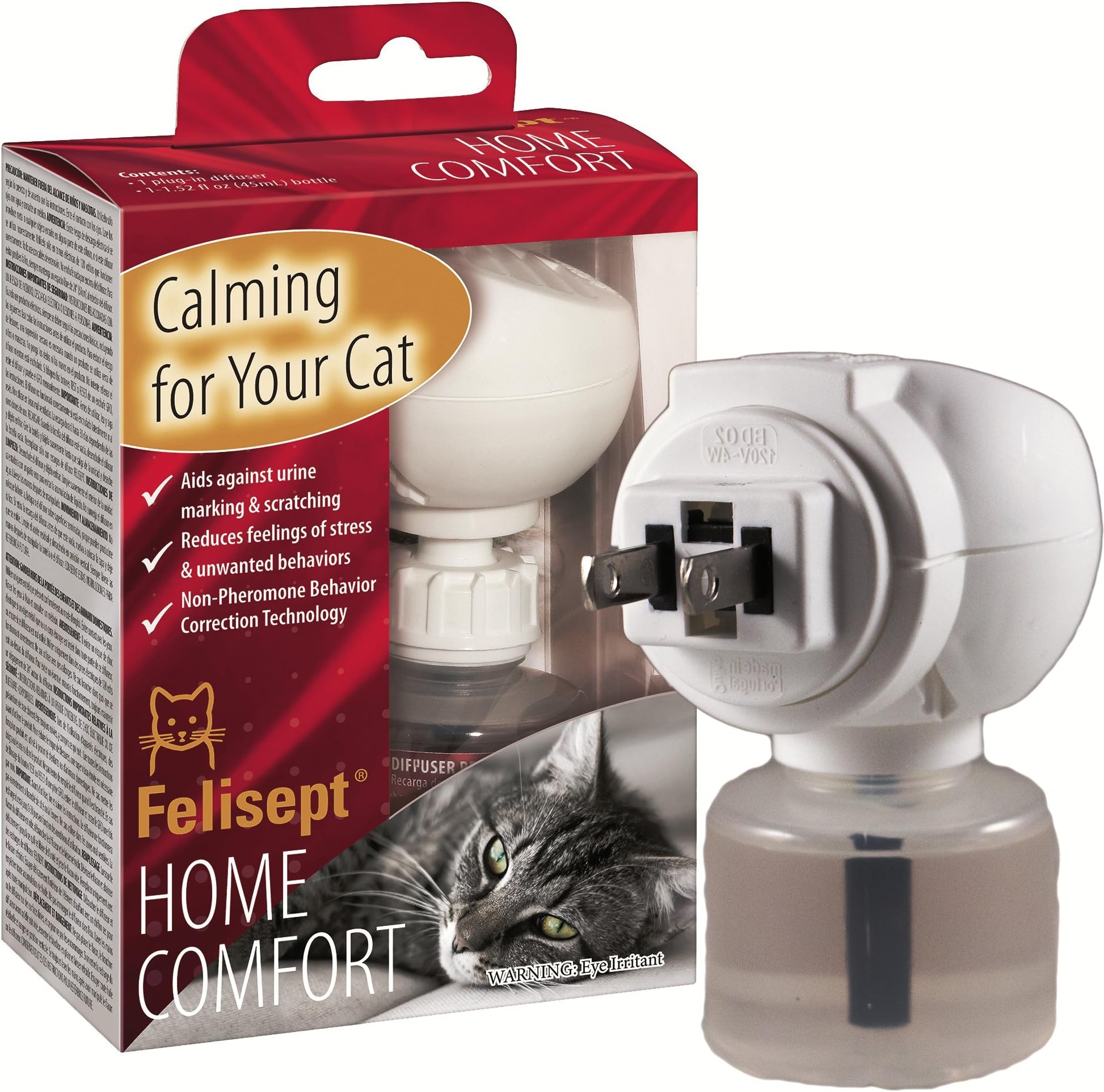Felisept Home Comfort Plug-In Diffuser and Refill Set - Calming and Tension Relief for Cats
