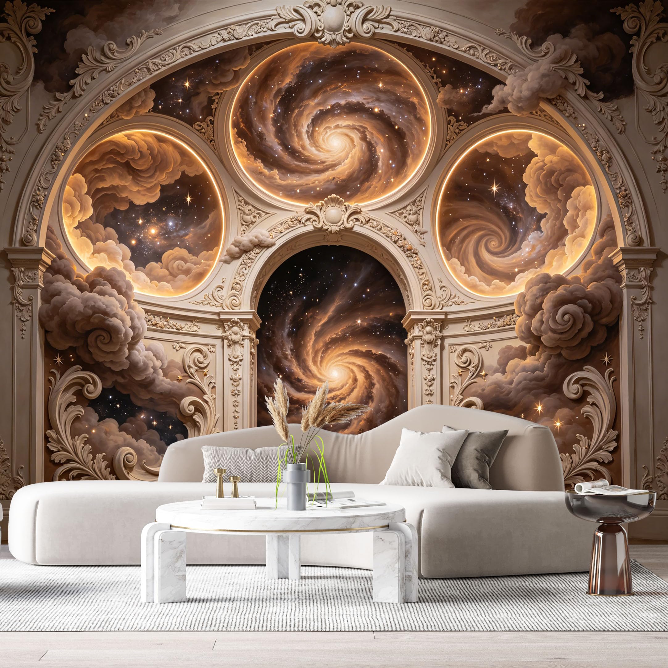 Custom Size Wall Murals Cosmic Gateway 3D Trompe L'Oeil SelfAdhesiveWall Fabric Removable Wallpaper Wall Decor for Living Room Bedroom Bathroom