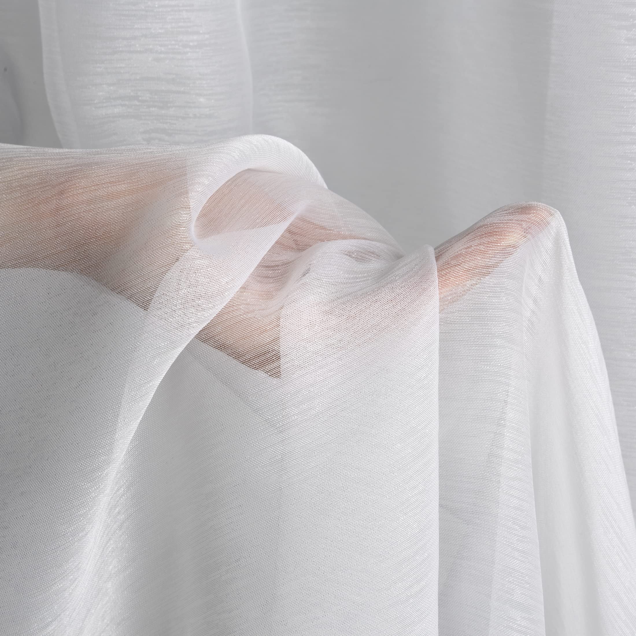 Eurofirany Belissa Curtain White Transparent with Horizontal Rain
