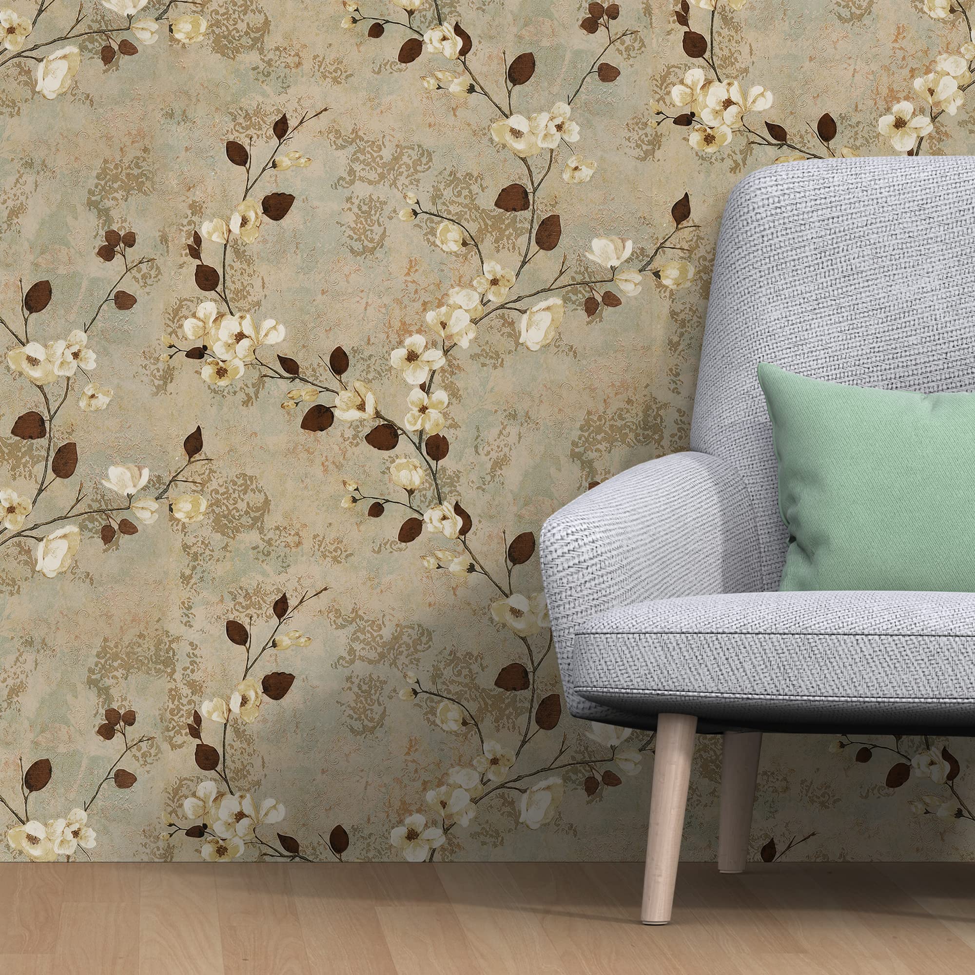 Buy WallMall Beautiful Little Cute Leaves Flower Wallpapers for Walls