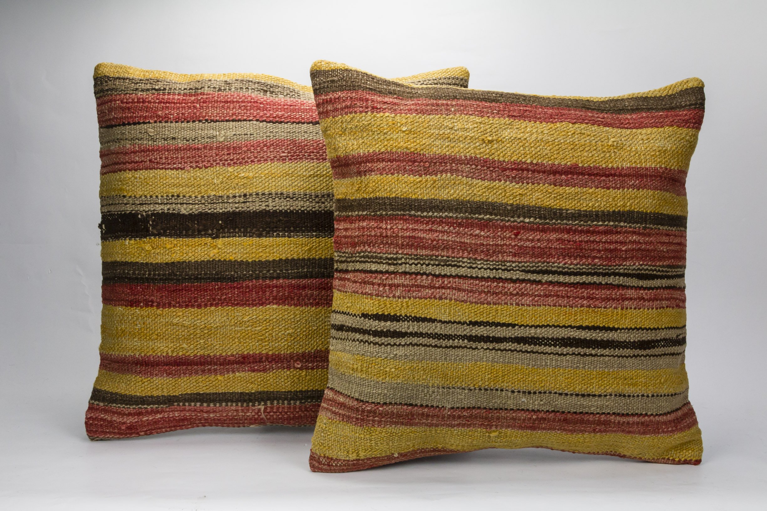 Pair of Kilim rug Cushion Cover 20x20 inches (50x50 cm)