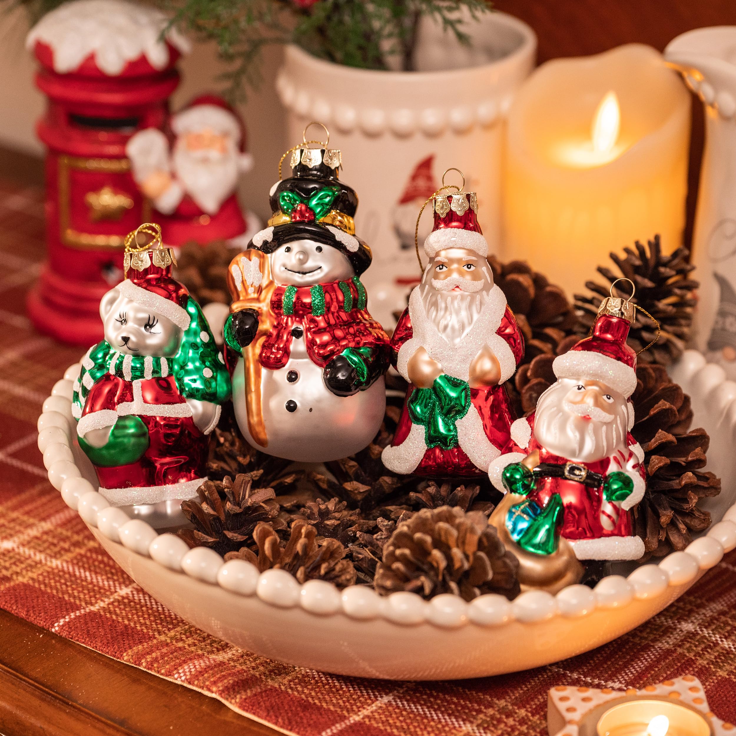 Valery Madelyn Ornements de boule de Noël en verre EG0106-0023