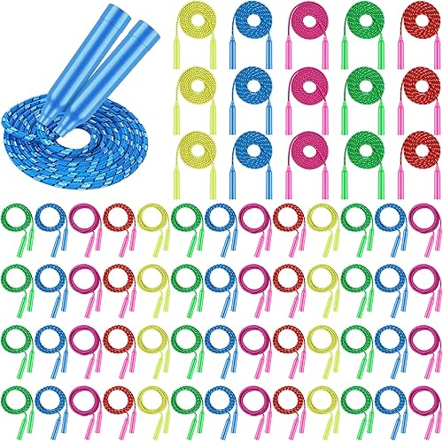 Aneco Cuerda de saltar colorida equipo de ejercicio a granel 7.2 pies de nailon cuerda de salto cuerda de color para ejercicio al aire libre