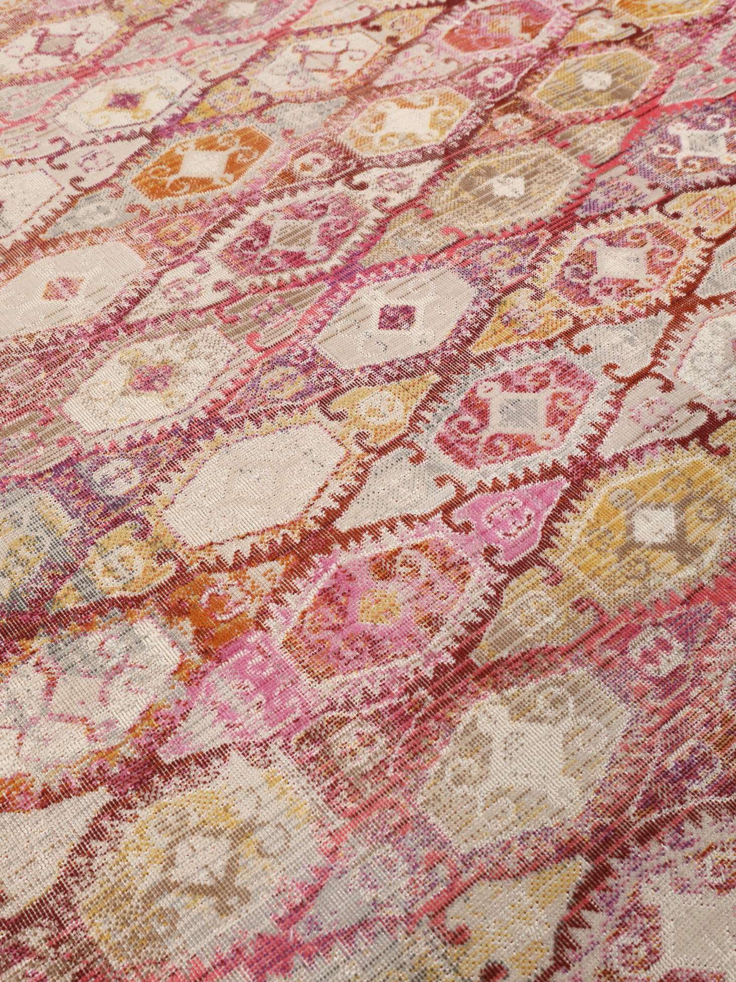 RugVista Nenax, Dywan, Nowoczesne, 200 x 300 cm, Prostokąt, Niski, Pokój dzienny, Kuchnia, Prać wyłącznie ręcznie, oeko_tex_100, Czerwony/Różowy