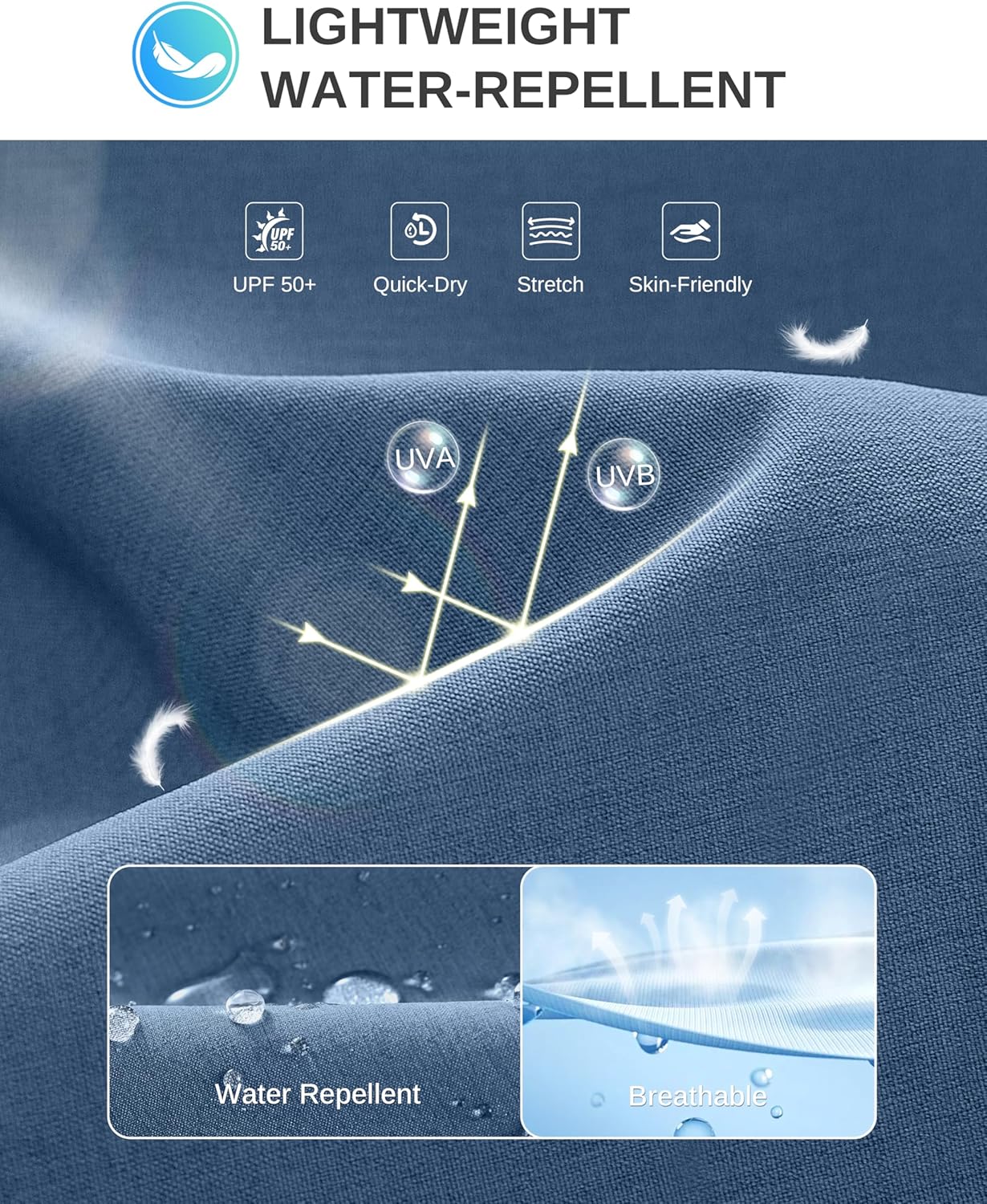 G Gradual Men's Golf Shorts 12" Long with 4 Pockets Lightweight Casual Knee Length Short Quick Dry Hiking Work Travel Shorts - Image 5