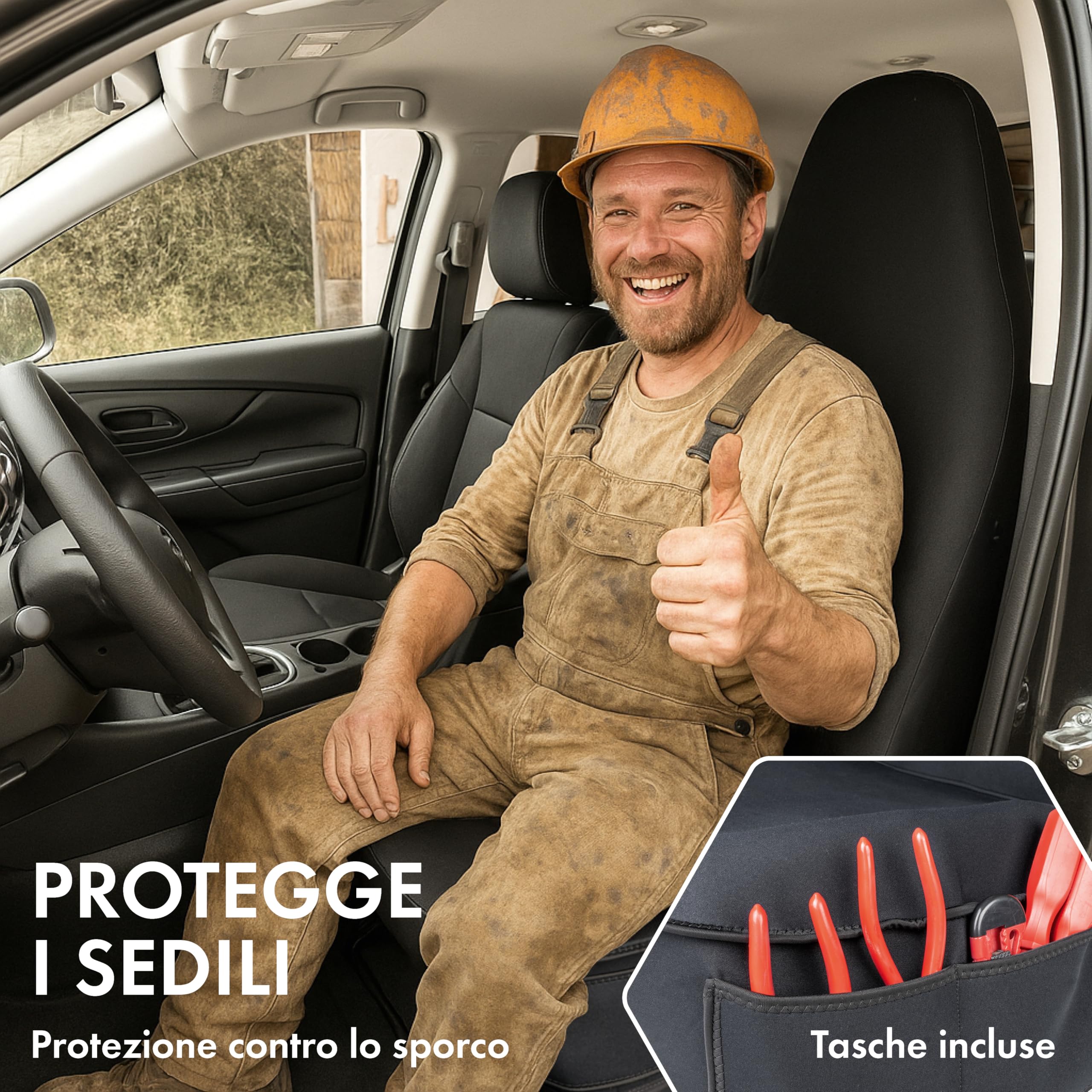 Pehede Coprisedili Auto Universali – 2 Pezzi – Fantasia Tartaruga Marina E Oceano – Poliestere Elastico Con Schiuma Anti-sdrucciolo