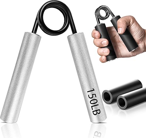 Miniatura 4 de FLYFE Entrenador de fuerza de agarre, fortalecedor de agarre de mano, paquete de 3 (50+100+150 libras)