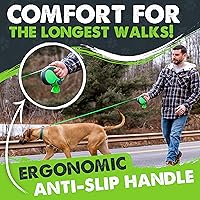 Vista 8 de Correa retráctil Mighty Paw con soporte incorporado para bolsas de excremento Correa retráctil de 16' para perros pequeños, razas medianas