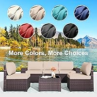 Vista 6 de ALAULM 11 fundas de cojín de repuesto, impermeables y a prueba de salpicaduras, para muebles de exterior, con cremalleras, solo fundas