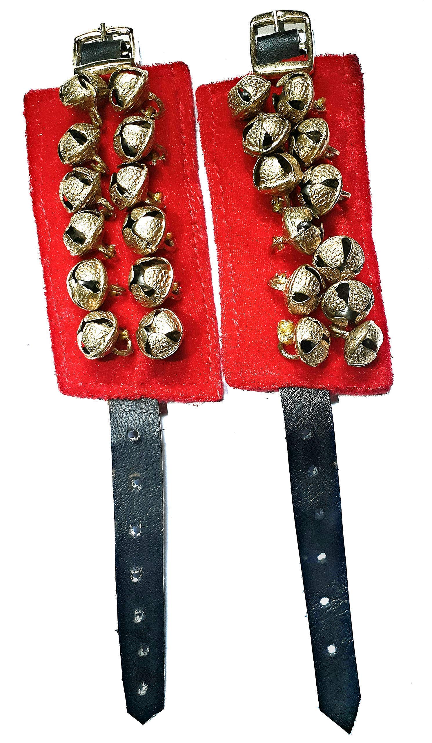 Sinha Leather Velvet Binding Ghungroo (12+12) with belt buckles-picture-43