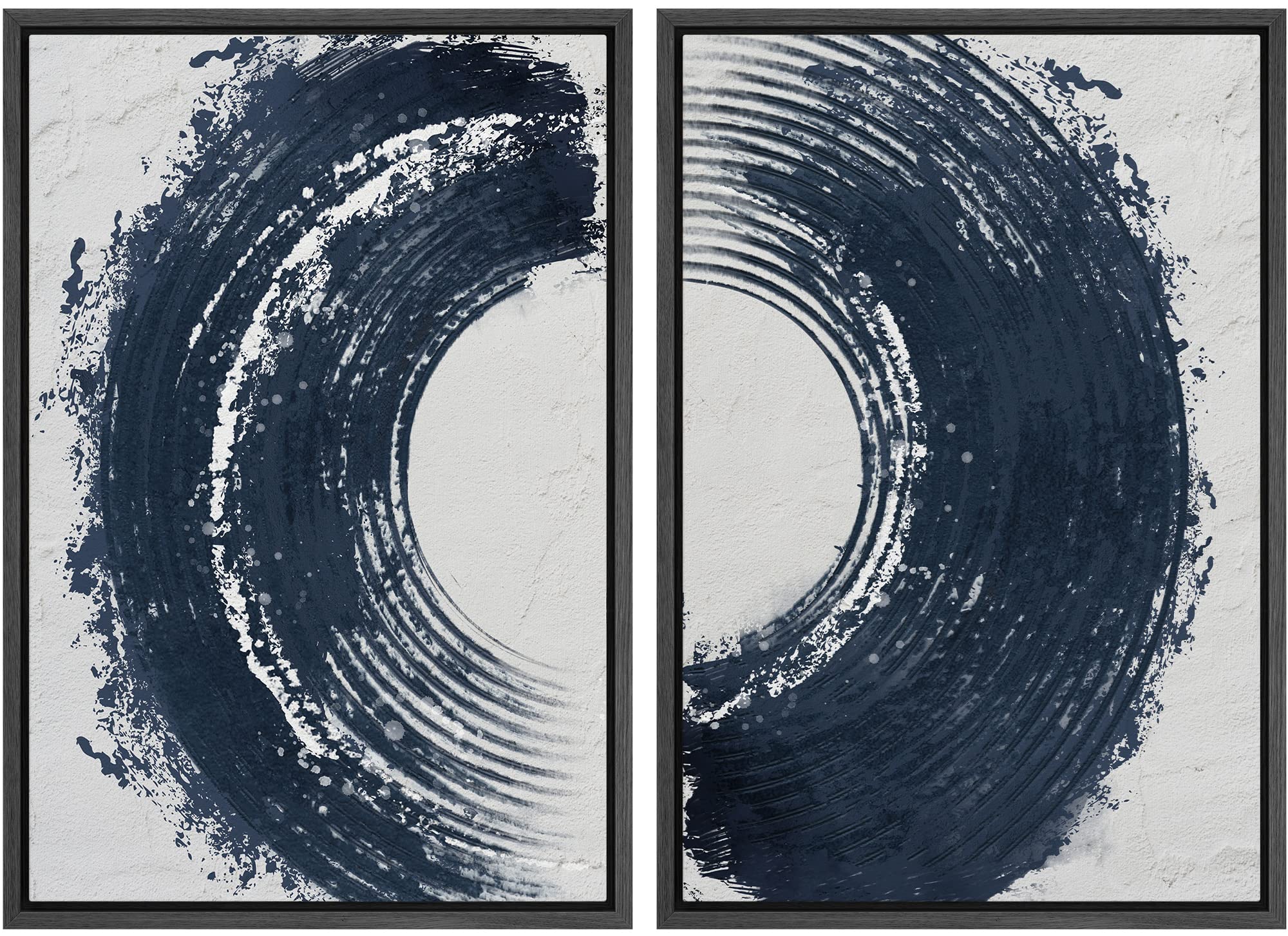 SIGNWIN Framed Canvas Print Wall Art Abstract Wave Pattern Modern Art Minimalist Neutral Decor for Living Room, Bedroom, Office - 16"x24"x2 Natural — view 121