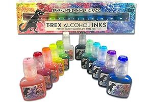 T-Rex Inks Starlight Shimmer Sparkling Alcohol Ink 12-Pack