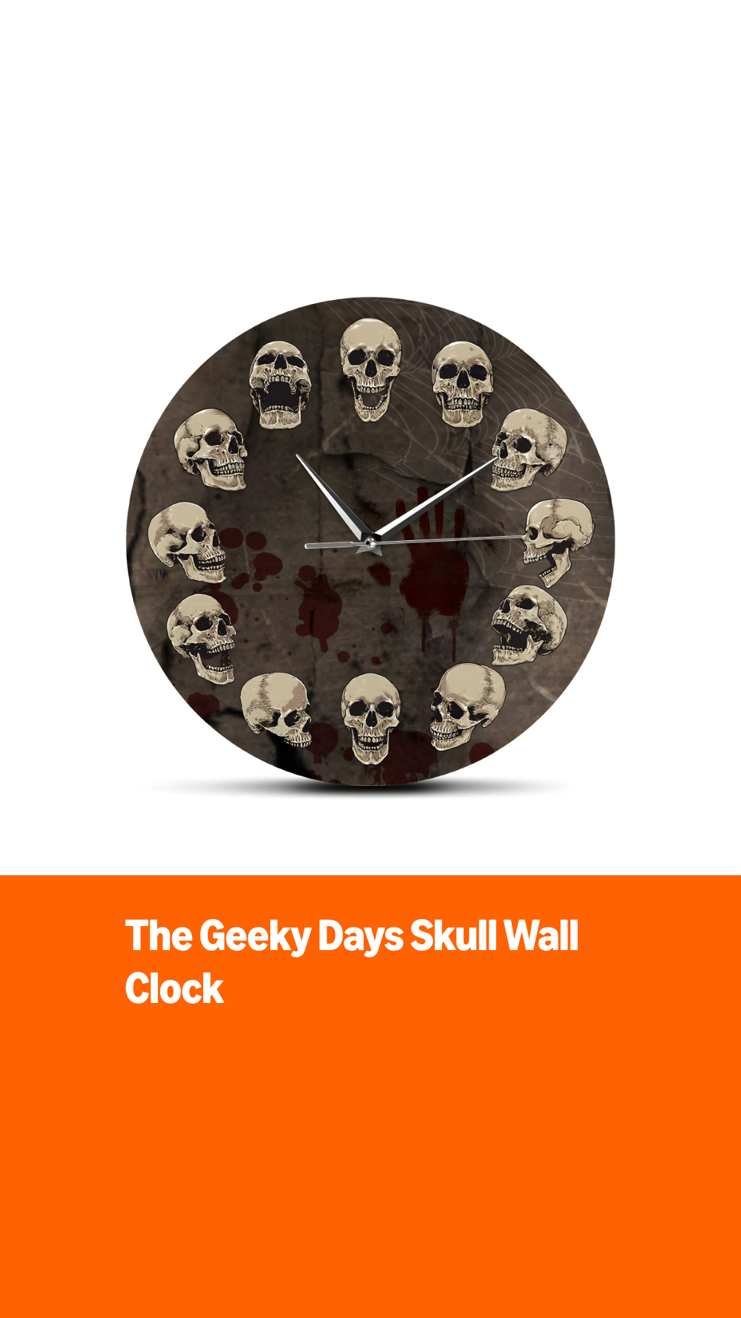 Amazon.com: The Geeky Days Anatomical Skulls Wall Clock Quartz
