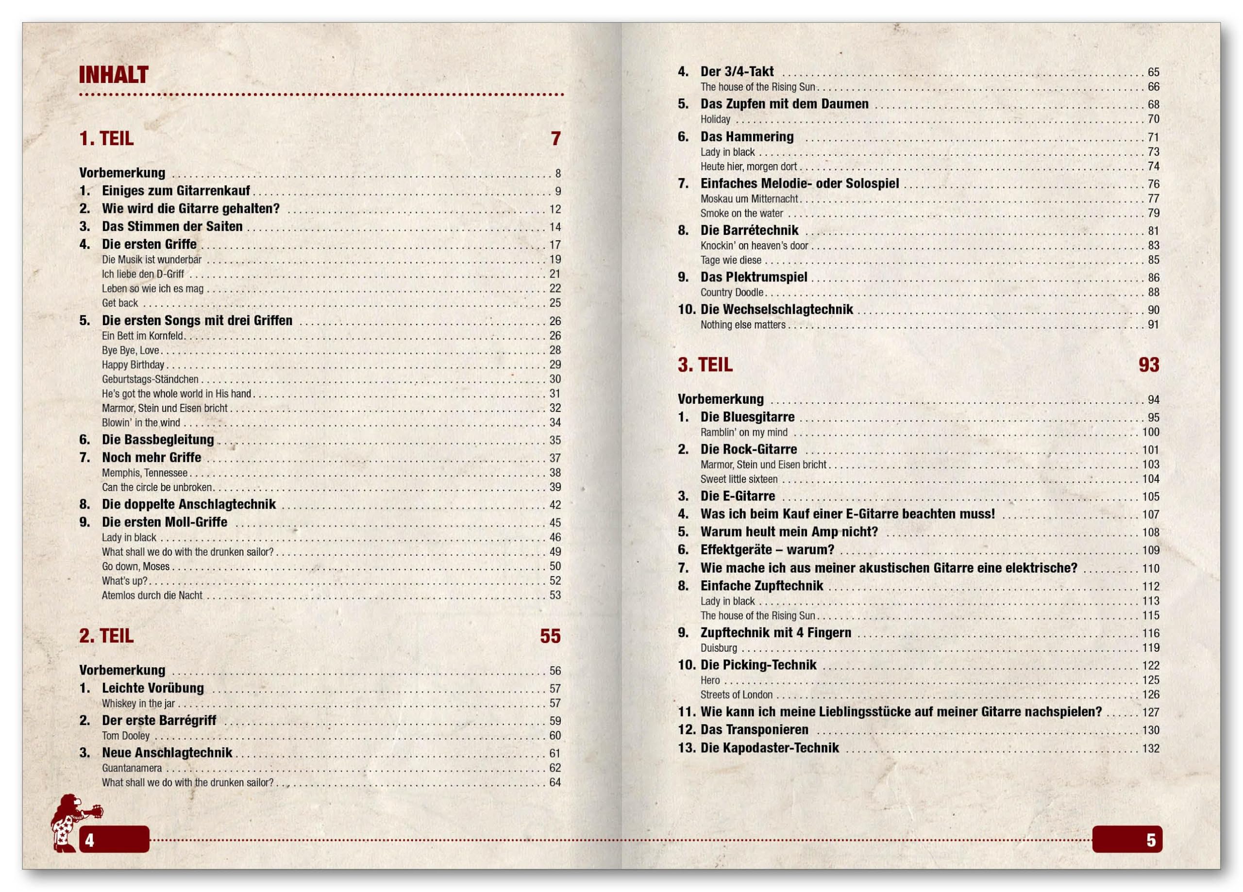 Gitarrenbuch, Bd.1, Mit bekannten Liedbeispielen aus Pop, Folk, Rock & Blues von kinderleicht bis ganz schön stark: Das populärste ... ganz schön ... ganz schön stark. Pop, Folk, Rock und Blues
