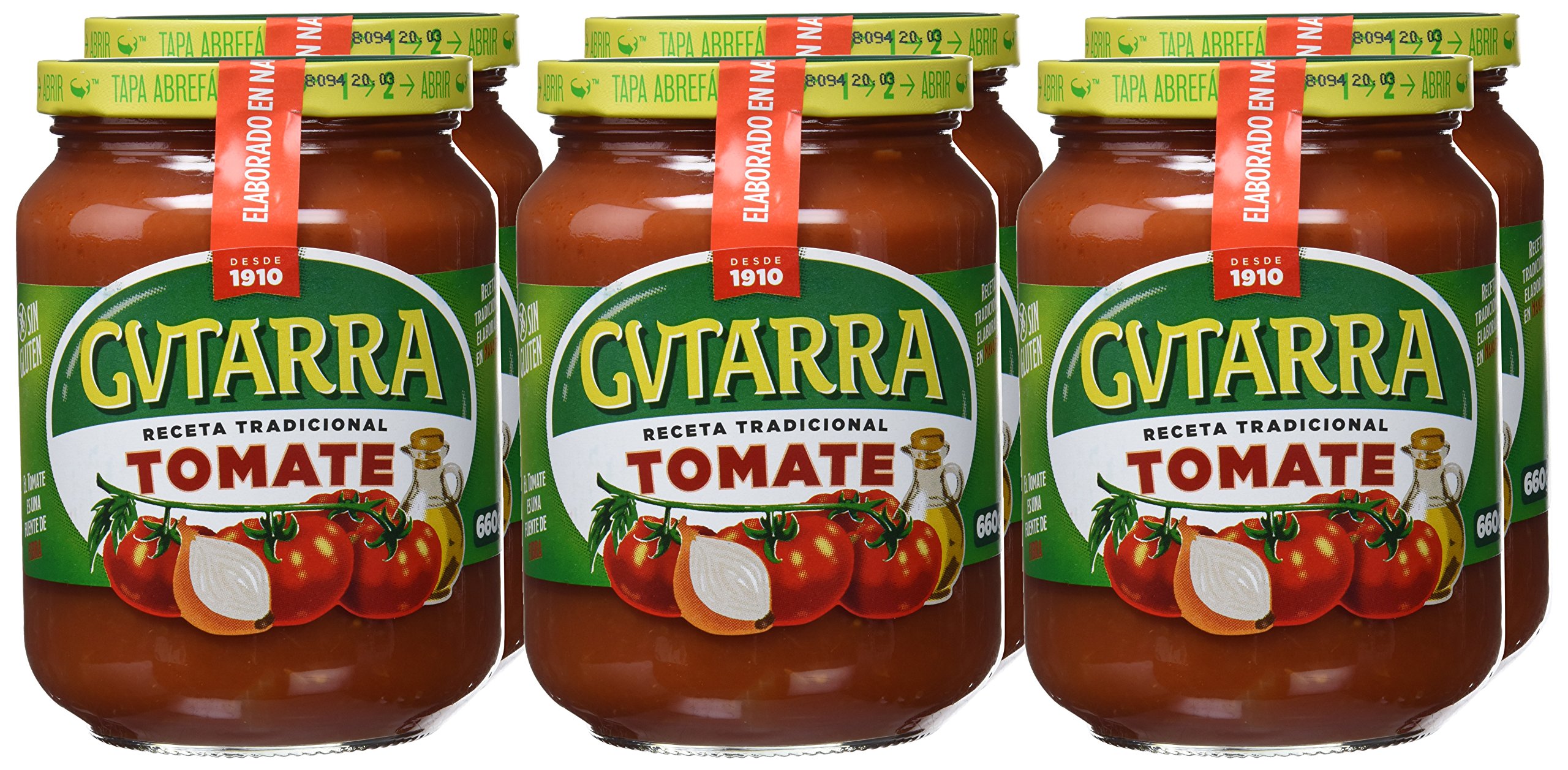 Gvtarra Tomate - Paquete de 6 x 660 gr