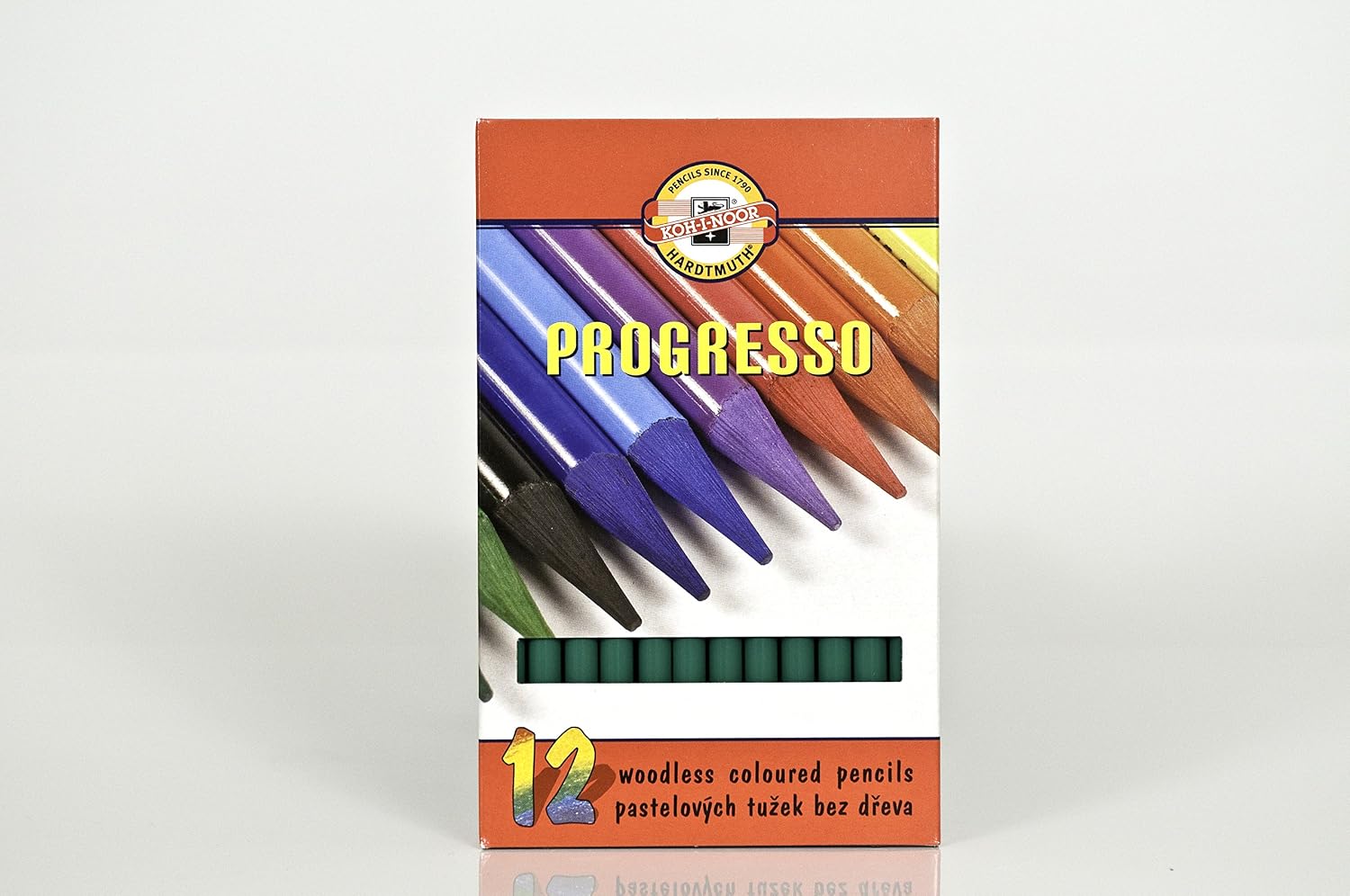 Koh-I-Noor Progresso Woodless Colored Pencil, Hookers Green, Pack of 12 (FA8750.5)