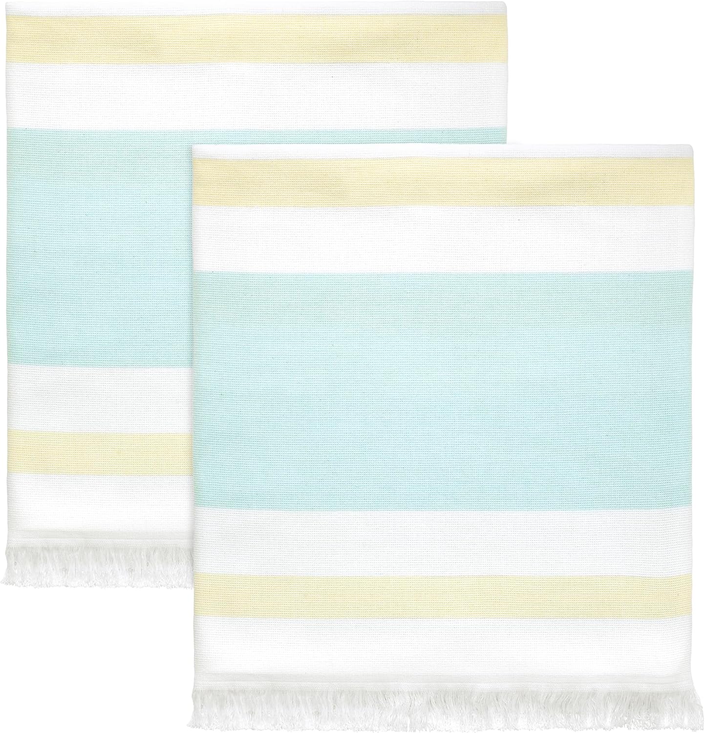 Izod - Bath Towels, Soft & Absorbent Cotton, Striped Bathroom Decor, Dorm Room Essentials, Set of 2 (Clubhouse Collection, Aqua)