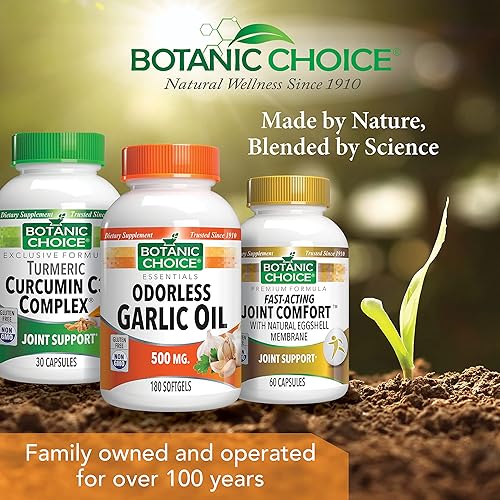 Miniatura 6 de Botanic Choice Cápsulas blandas de aceite de ajo sin olor, colesterol antioxidante y suplemento de apoyo inmunológico para adultos, sin gluten, sin